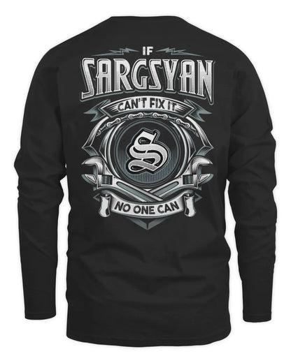 SARGSYAN AP81-K4-626 - Personalized Ahmed Quote Apparel “If Ahmed Can't Fix It, No One Can” - Men's Long Sleeved T-Shirt - Black