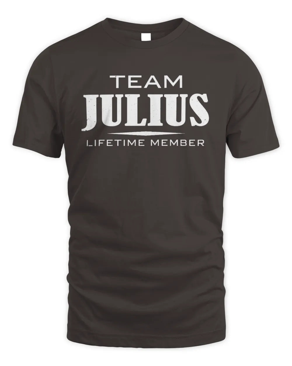 JULIUS BL62-K4-128 - Personalized “Team NAME Lifetime Member” - Unisex Standard T-Shirt - Dark Chocolate