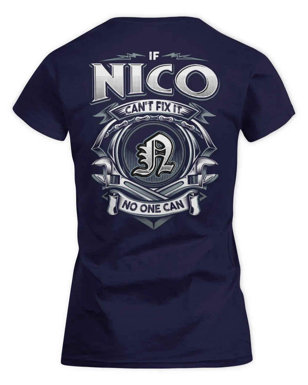 NICO AP81-K4-626 - Personalized Ahmed Quote Apparel “If Ahmed Can't Fix It, No One Can” - Women's Standard T-Shirt - Navy