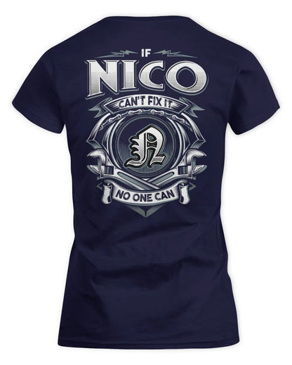 NICO AP81-K4-626 - Personalized Ahmed Quote Apparel “If Ahmed Can't Fix It, No One Can” - Women's Standard T-Shirt - Navy