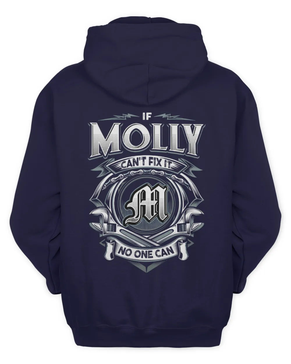 MOLLY AP81-K4-626 - Personalized Ahmed Quote Apparel “If Ahmed Can't Fix It, No One Can” - Unisex Hoodie - Navy