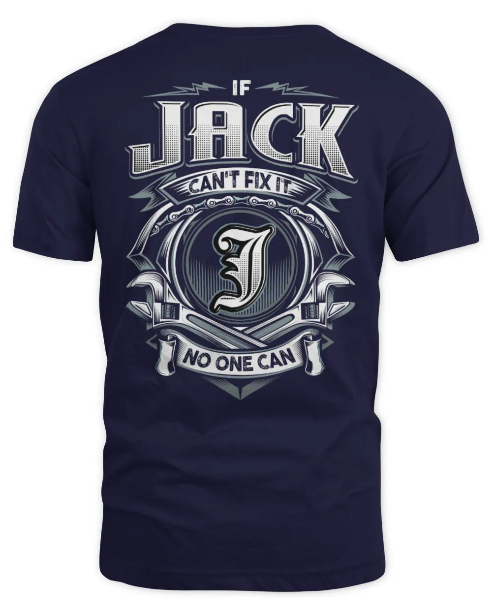 JACK AP81-K4-626 - Personalized Ahmed Quote Apparel “If Ahmed Can't Fix It, No One Can” - Unisex Standard T-Shirt - Navy