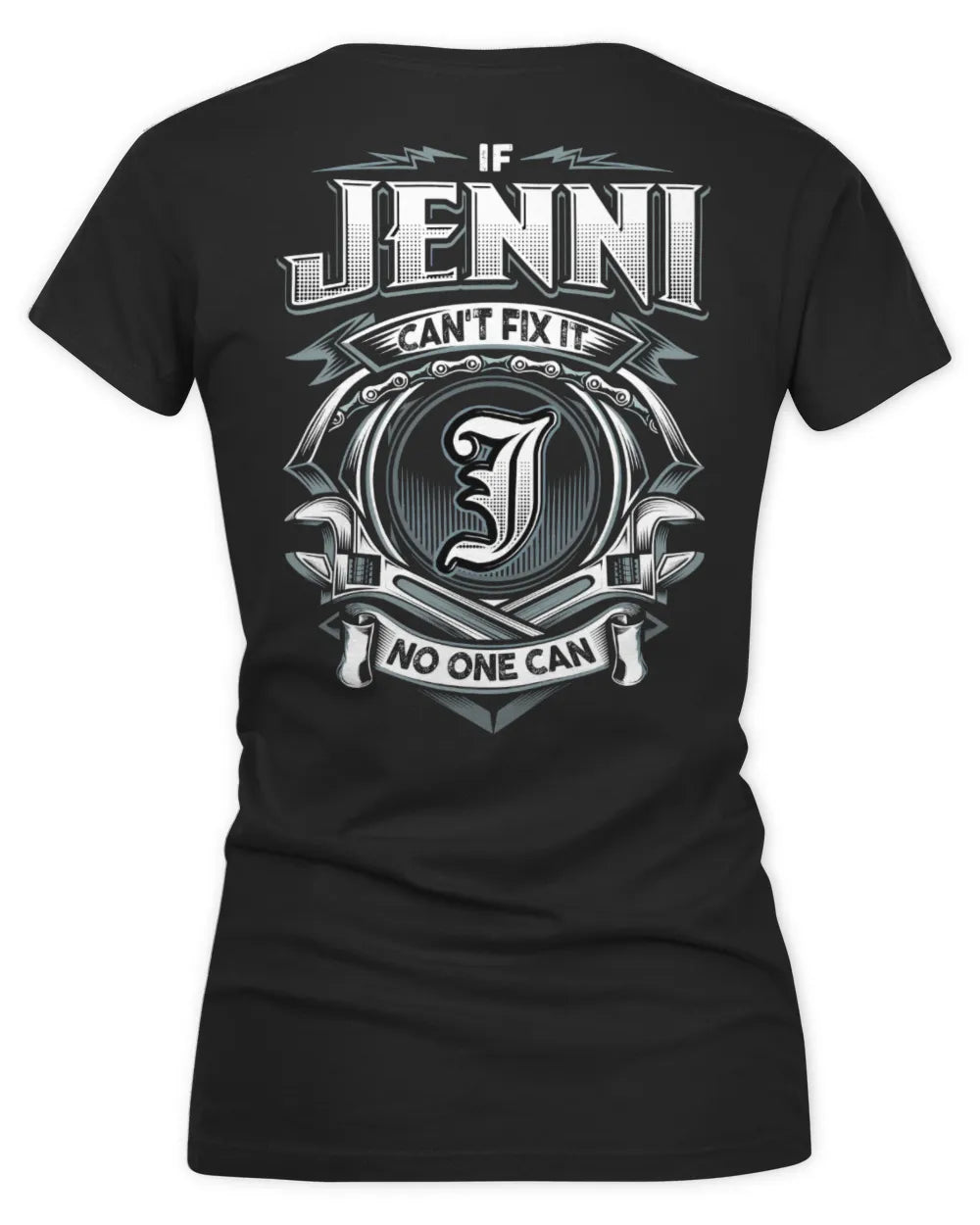 JENNI AP81-K4-626 - Personalized Ahmed Quote Apparel “If Ahmed Can't Fix It, No One Can” - Women's V-Neck T-Shirt - Black