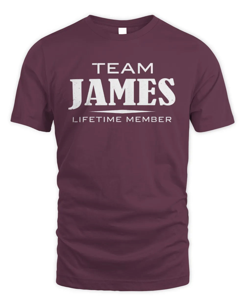 JAMES BL62-K4-128 - Personalized “Team NAME Lifetime Member” - Unisex Standard T-Shirt - Maroon