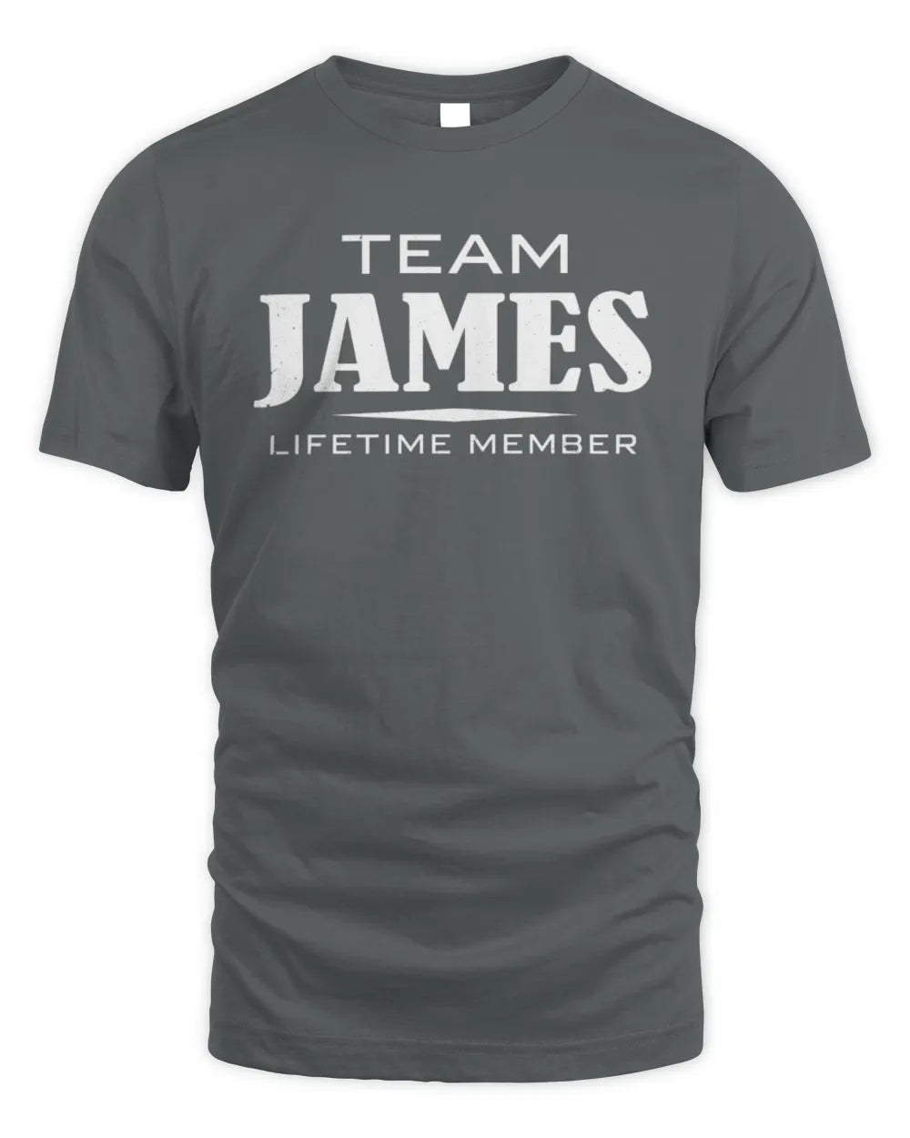 JAMES BL62-K4-128 - Personalized “Team NAME Lifetime Member” - Unisex Standard T-Shirt - Charcoal