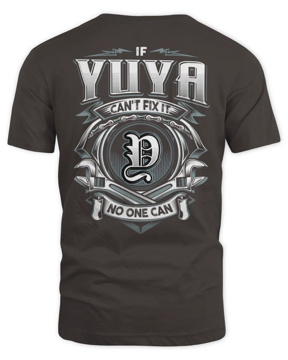 YUYA AP81-K4-626 - Personalized Ahmed Quote Apparel “If Ahmed Can't Fix It, No One Can” - Unisex Standard T-Shirt - Dark Chocolate