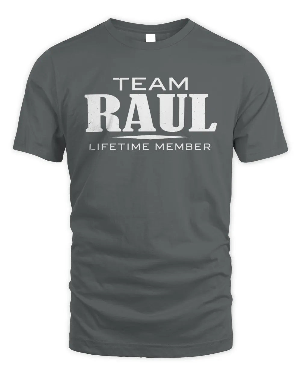 RAUL BL62-K4-128 - Personalized “Team NAME Lifetime Member” - Unisex Standard T-Shirt - Charcoal