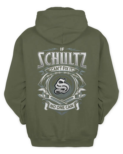 SCHULTZ AP81-K4-626 - Personalized Ahmed Quote Apparel “If Ahmed Can't Fix It, No One Can” - Unisex Hoodie - Military Green