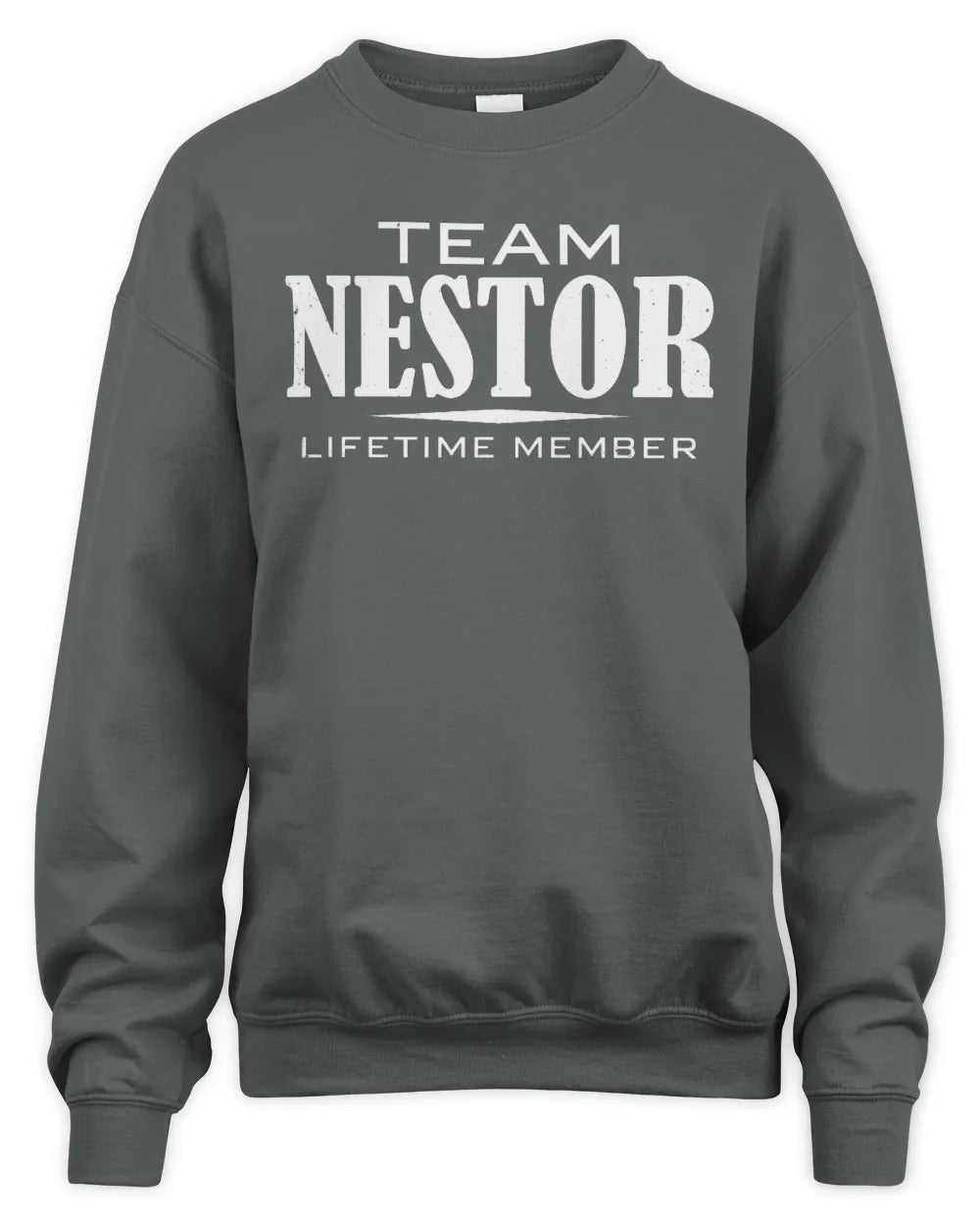 NESTOR BL62-K4-128 - Personalized “Team NAME Lifetime Member” - Unisex Sweatshirt - Charcoal