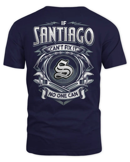 SANTIAGO AP81-K4-626 - Personalized Ahmed Quote Apparel “If Ahmed Can't Fix It, No One Can” - Unisex Standard T-Shirt - Navy
