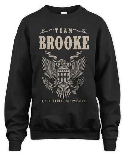 BROOKE TP06-K82 – Personalized Classic Style Apparel “Team NAME Lifetime Member” - Unisex Sweatshirt - Black