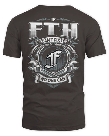 FTH AP81-K4-626 - Personalized Ahmed Quote Apparel “If Ahmed Can't Fix It, No One Can” - Unisex Standard T-Shirt - Dark Chocolate