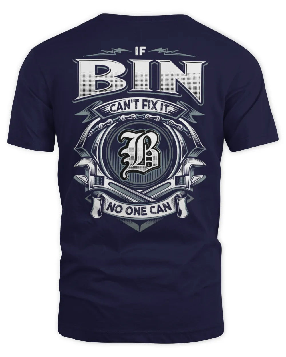 BIN AP81-K4-626 - Personalized Ahmed Quote Apparel “If Ahmed Can't Fix It, No One Can” - Unisex Standard T-Shirt - Navy