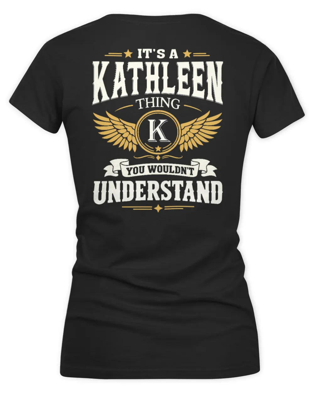 KATHLEEN KT06-M008 It’s a [NAME] Thing – You Wouldn’t Understand | Personalized Vintage T-Shirt - Women's V-Neck T-Shirt - Black