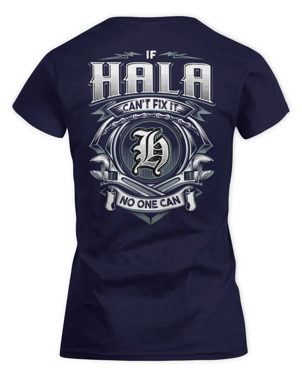 HALA AP81-K4-626 - Personalized Ahmed Quote Apparel “If Ahmed Can't Fix It, No One Can” - Women's Standard T-Shirt - Navy