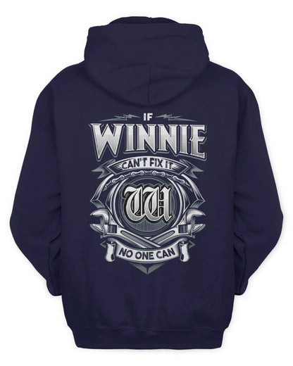 WINNIE AP81-K4-626 - Personalized Ahmed Quote Apparel “If Ahmed Can't Fix It, No One Can” - Unisex Hoodie - Navy