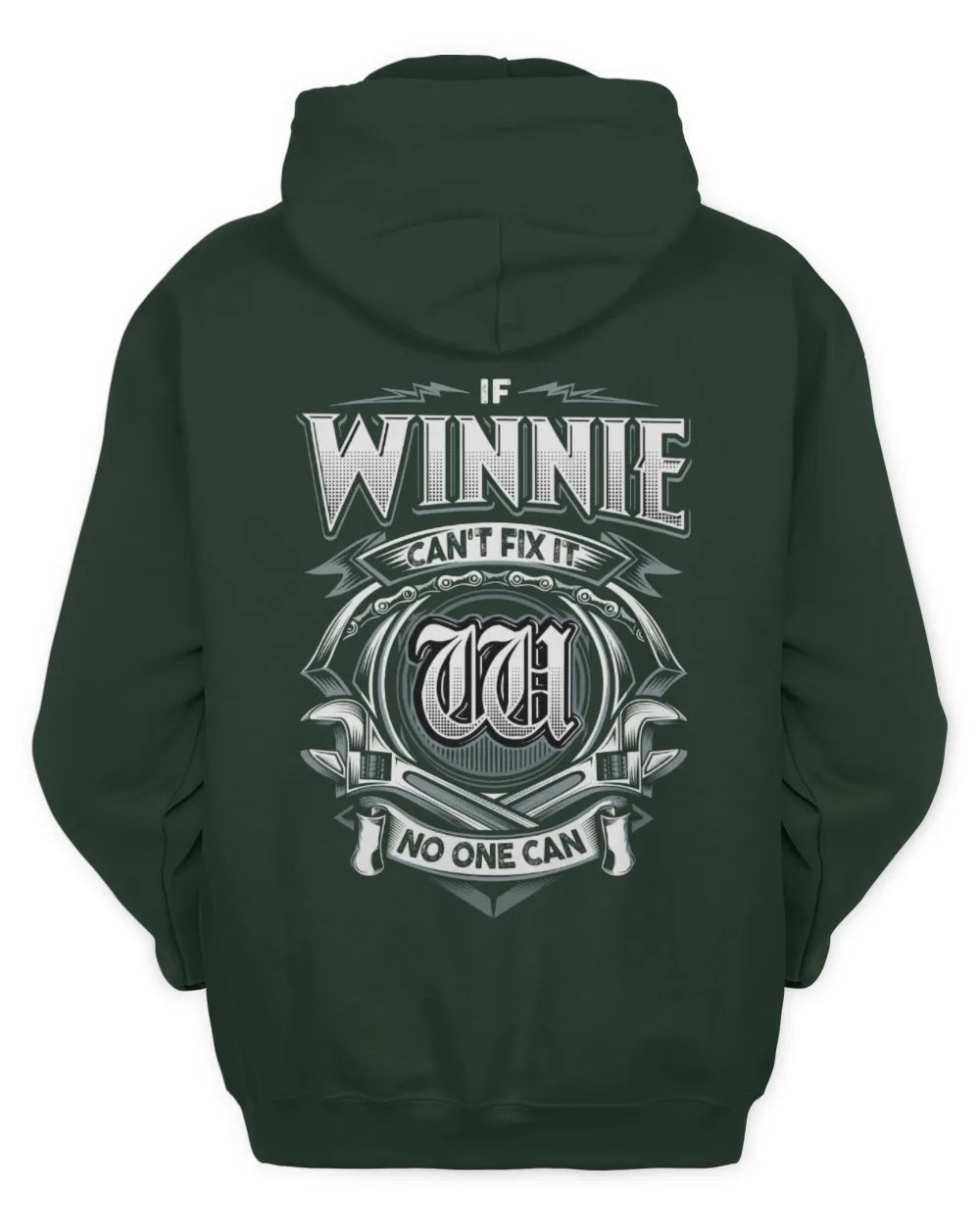 WINNIE AP81-K4-626 - Personalized Ahmed Quote Apparel “If Ahmed Can't Fix It, No One Can” - Unisex Hoodie - Forest Green