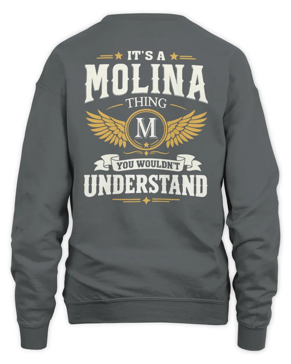 MOLINA KT06-M008 It’s a [NAME] Thing – You Wouldn’t Understand | Personalized Vintage T-Shirt - Unisex Sweatshirt - Charcoal