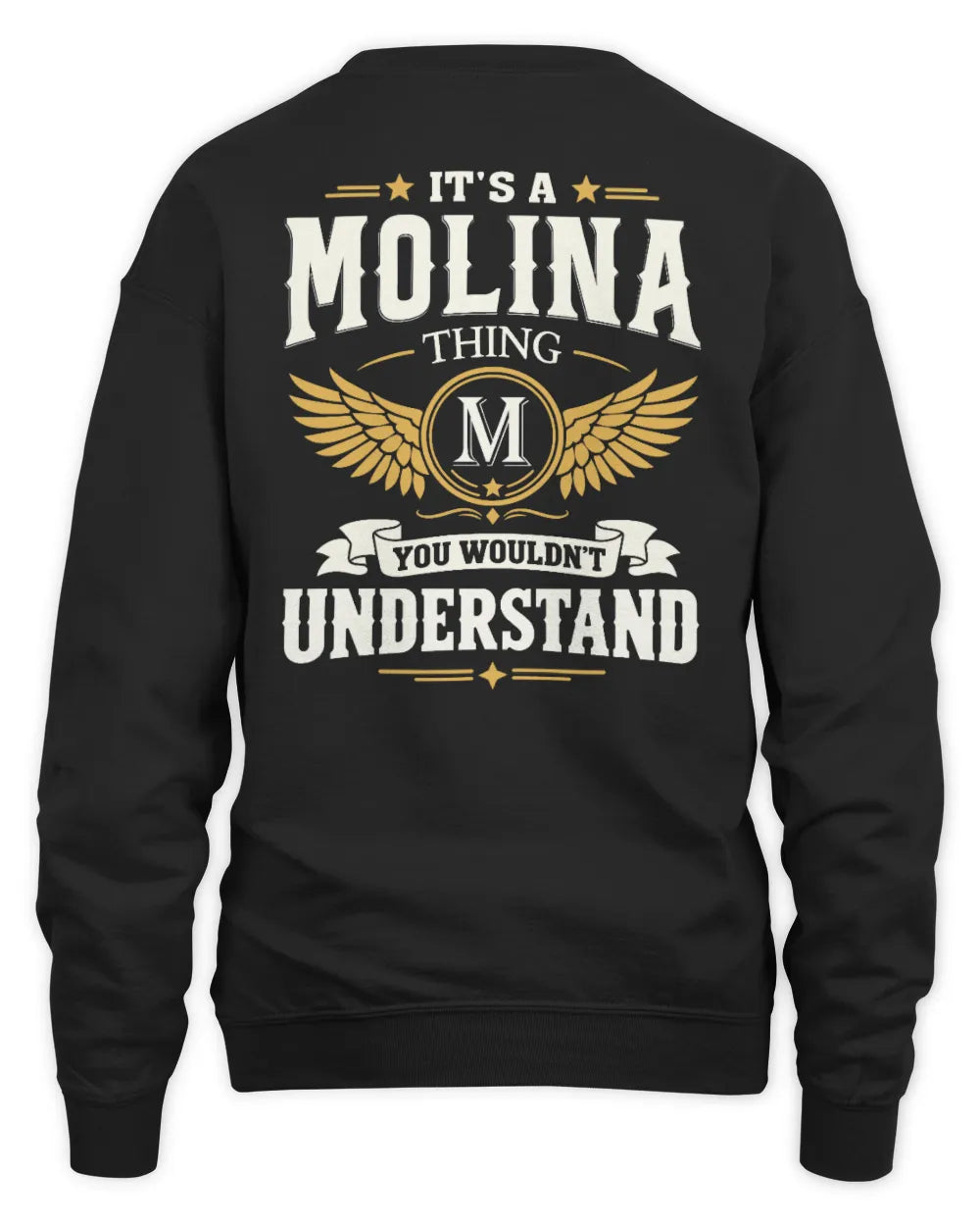 MOLINA KT06-M008 It’s a [NAME] Thing – You Wouldn’t Understand | Personalized Vintage T-Shirt - Unisex Sweatshirt - Black