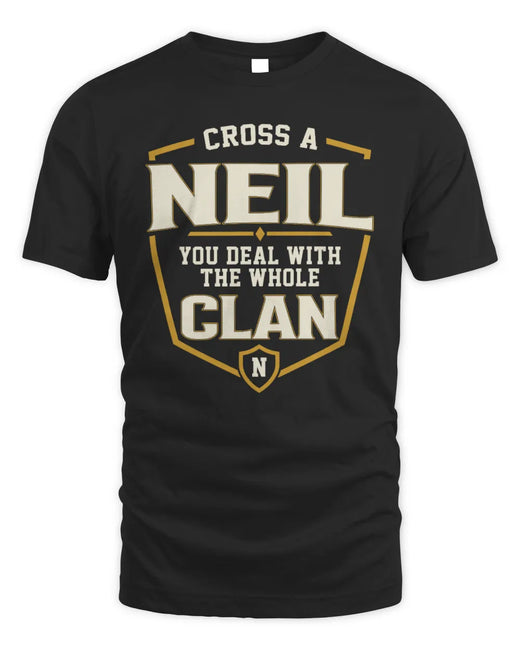 NEIL NT1-K008 Cross A/An NAME, You Deal With the Whole Clan | Personalized Vintage T-Shirt