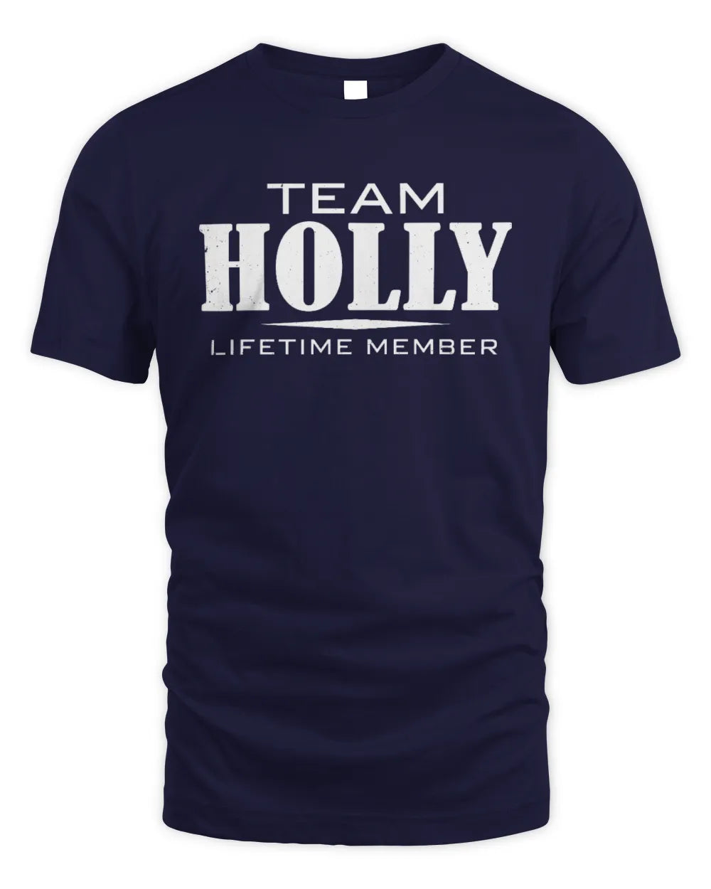 HOLLY BL62-K4-128 - Personalized “Team NAME Lifetime Member” - Unisex Standard T-Shirt - Navy