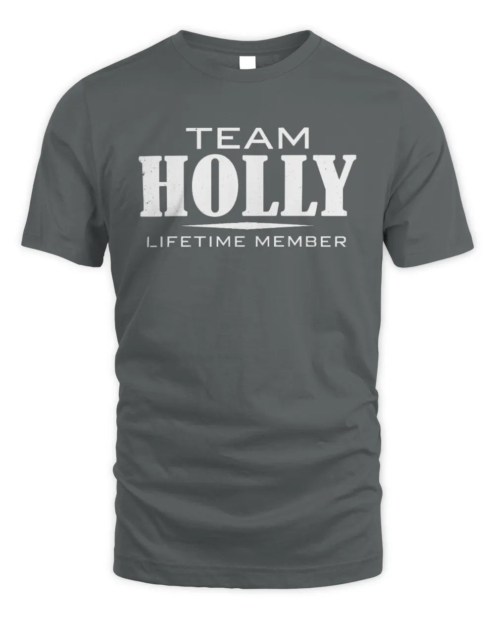 HOLLY BL62-K4-128 - Personalized “Team NAME Lifetime Member” - Unisex Standard T-Shirt - Charcoal