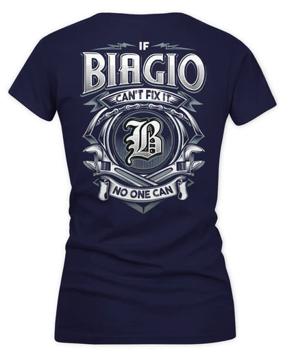 BIAGIO AP81-K4-626 - Personalized Ahmed Quote Apparel “If Ahmed Can't Fix It, No One Can” - Women's V-Neck T-Shirt - Navy