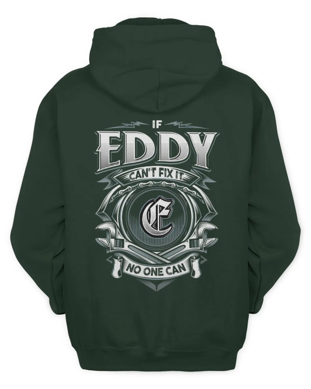 EDDY AP81-K4-626 - Personalized Ahmed Quote Apparel “If Ahmed Can't Fix It, No One Can” - Unisex Hoodie - Forest Green
