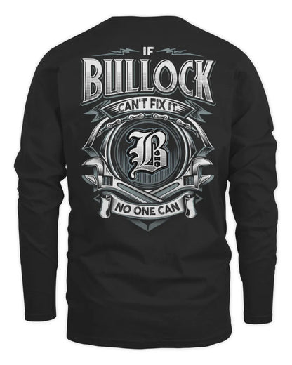 BULLOCK AP81-K4-626 - Personalized Ahmed Quote Apparel “If Ahmed Can't Fix It, No One Can” - Men's Long Sleeved T-Shirt - Black
