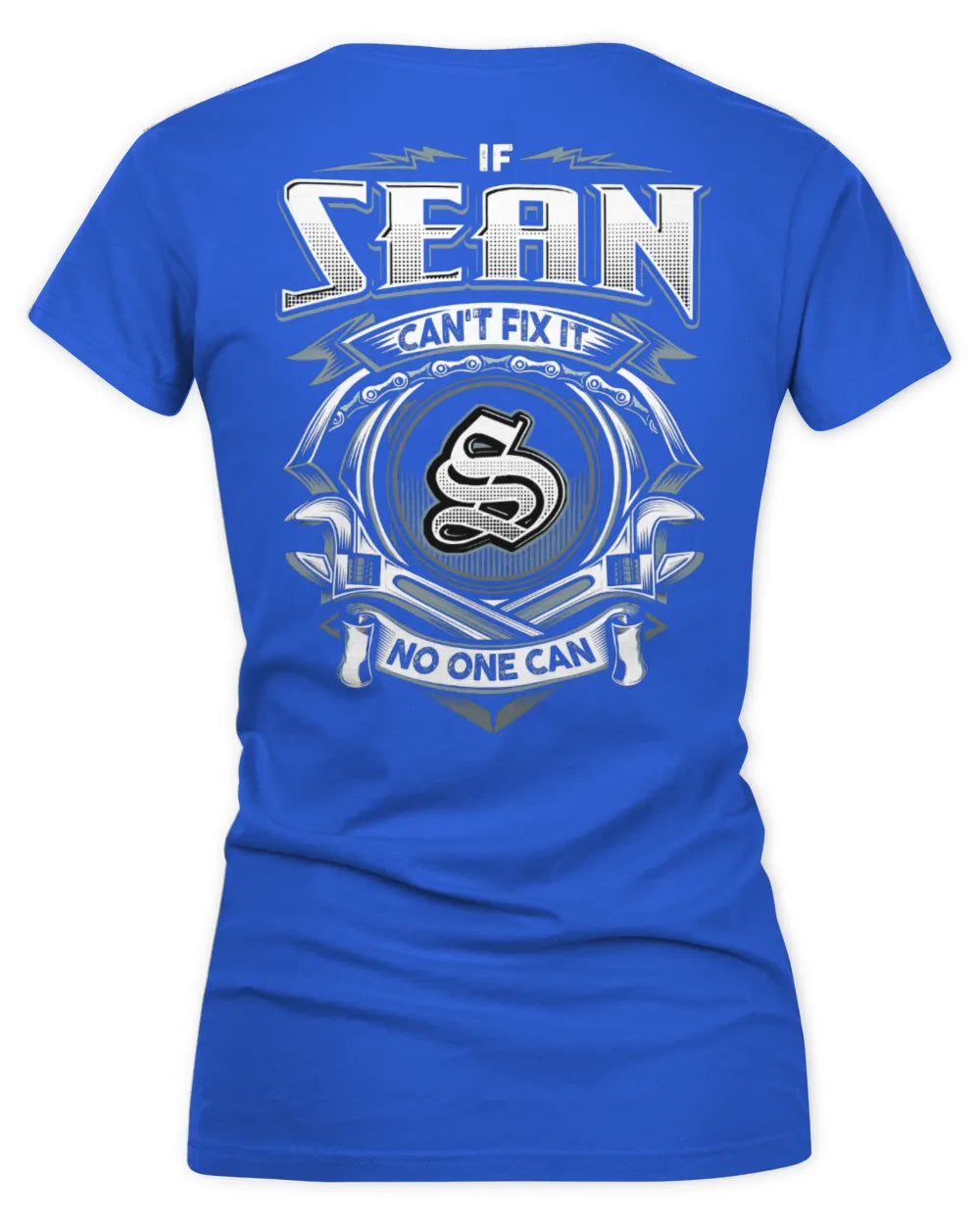SEAN AP81-K4-626 - Personalized Ahmed Quote Apparel “If Ahmed Can't Fix It, No One Can” - Women's V-Neck T-Shirt - Royal