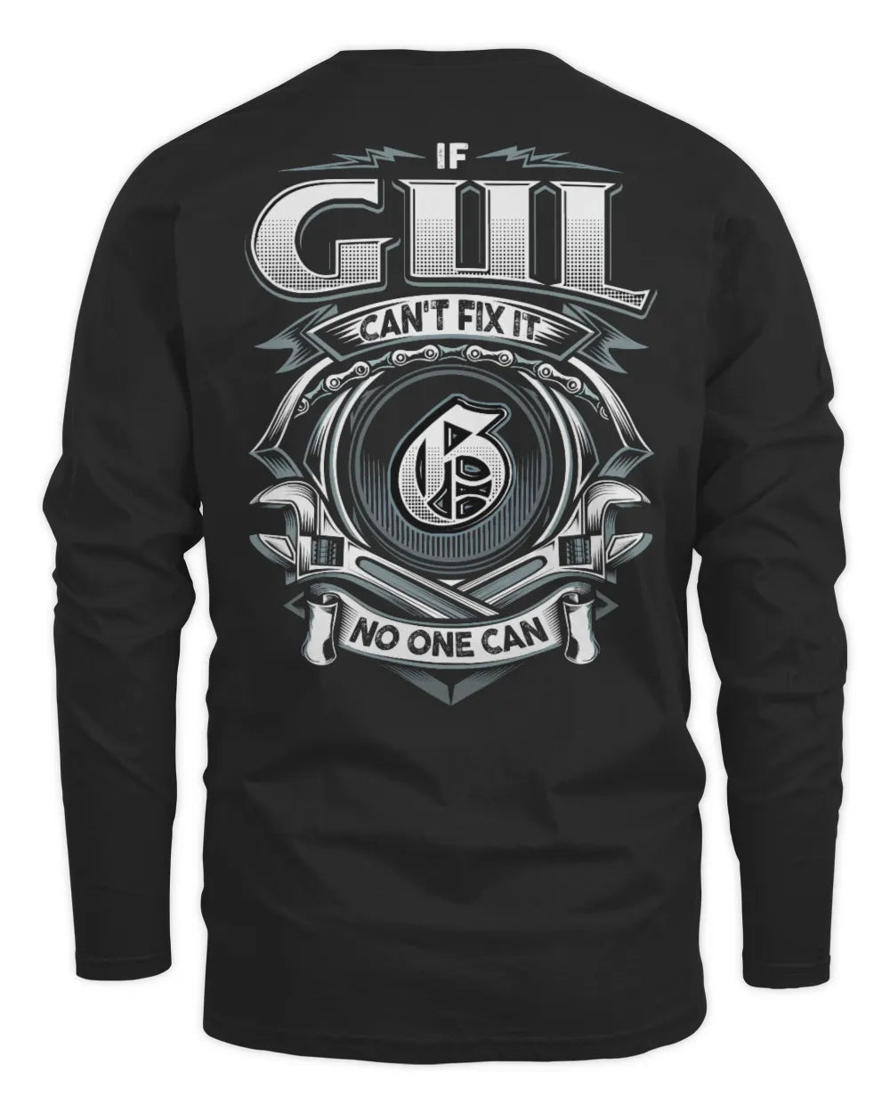 GUL AP81-K4-626 - Personalized Ahmed Quote Apparel “If Ahmed Can't Fix It, No One Can” - Men's Long Sleeved T-Shirt - Black