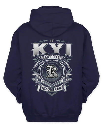 KYI AP81-K4-626 - Personalized Ahmed Quote Apparel “If Ahmed Can't Fix It, No One Can” - Unisex Hoodie - Navy