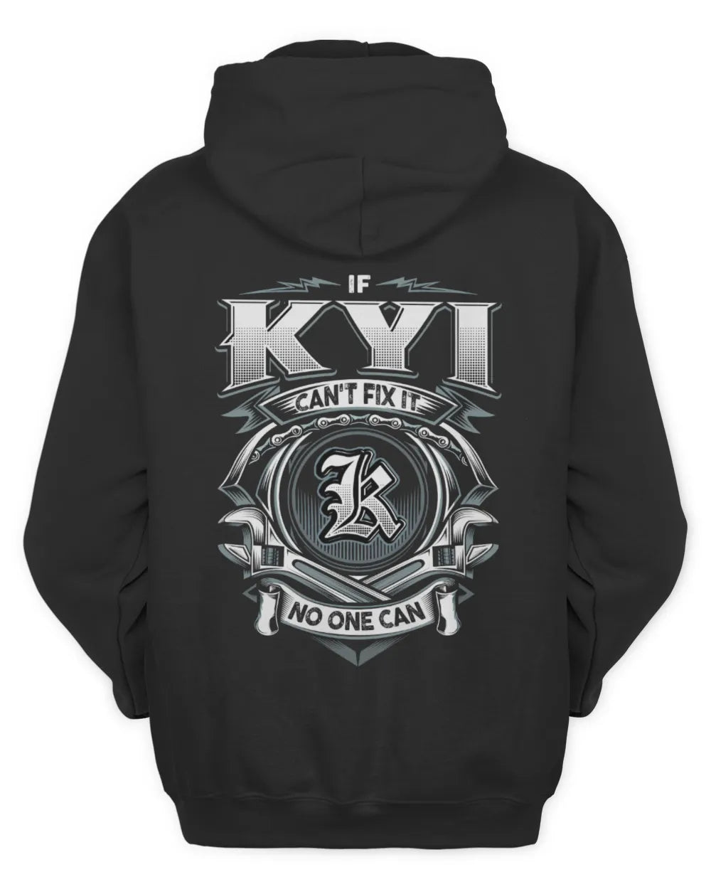 KYI AP81-K4-626 - Personalized Ahmed Quote Apparel “If Ahmed Can't Fix It, No One Can” - Unisex Hoodie - Black
