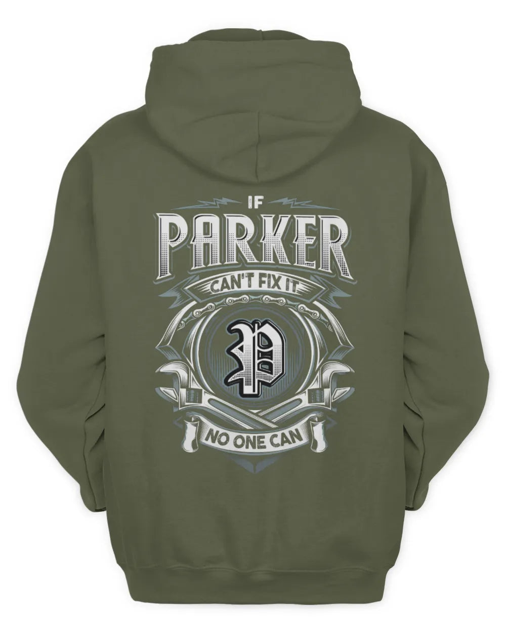 PARKER AP81-K4-626 - Personalized Ahmed Quote Apparel “If Ahmed Can't Fix It, No One Can” - Unisex Hoodie - Military Green