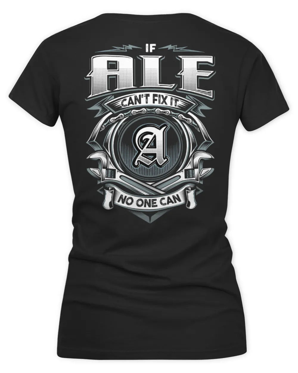 ALE AP81-K4-626 - Personalized Ahmed Quote Apparel “If Ahmed Can't Fix It, No One Can” - Women's V-Neck T-Shirt - Black