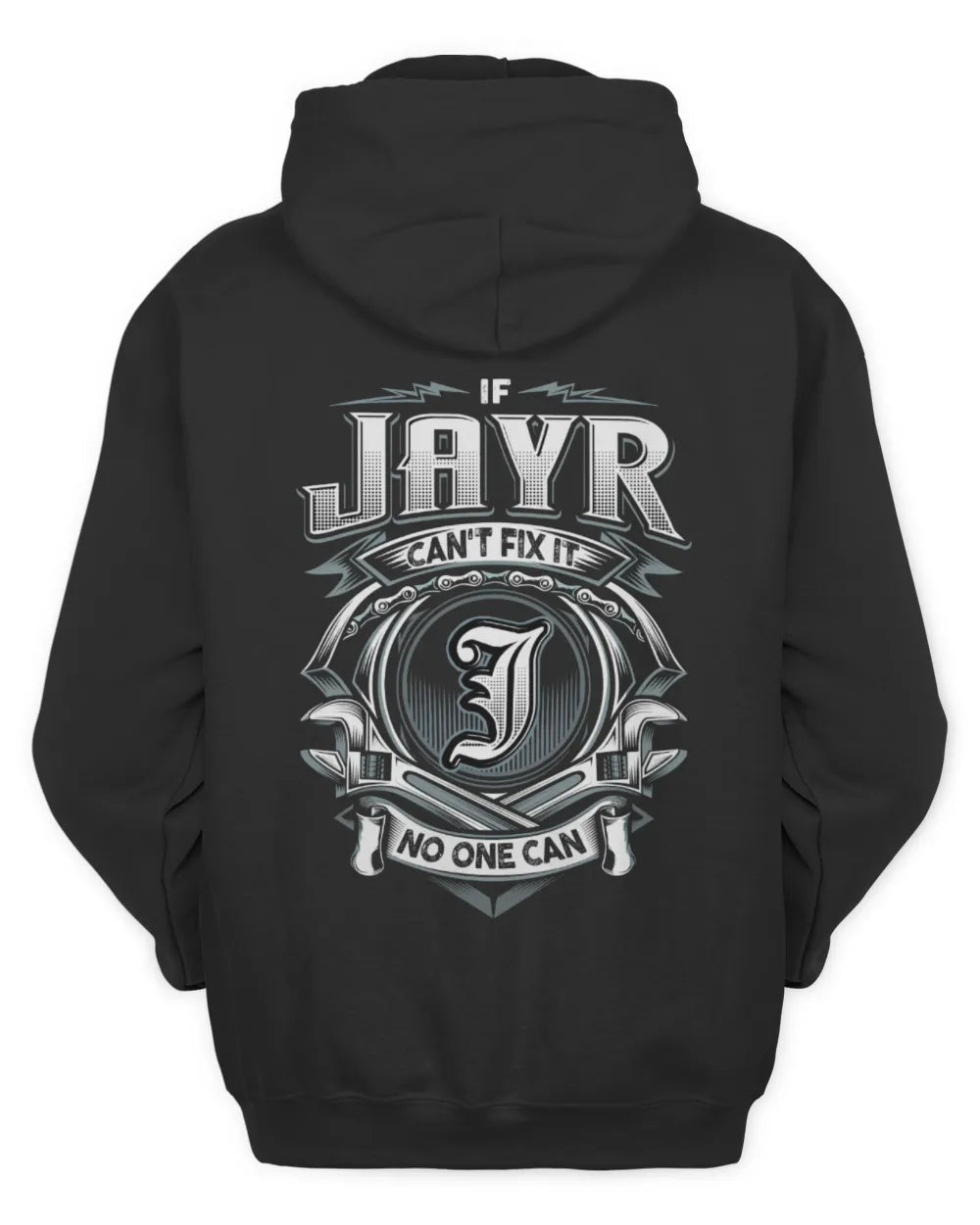 JAYR AP81-K4-626 - Personalized Ahmed Quote Apparel “If Ahmed Can't Fix It, No One Can” - Unisex Hoodie - Black