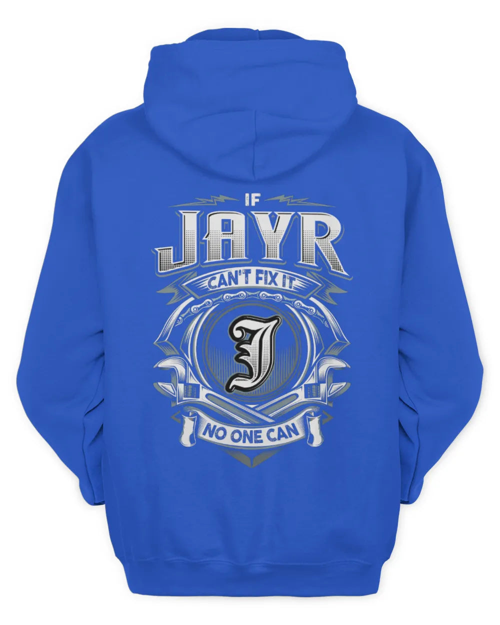 JAYR AP81-K4-626 - Personalized Ahmed Quote Apparel “If Ahmed Can't Fix It, No One Can” - Unisex Hoodie - Royal