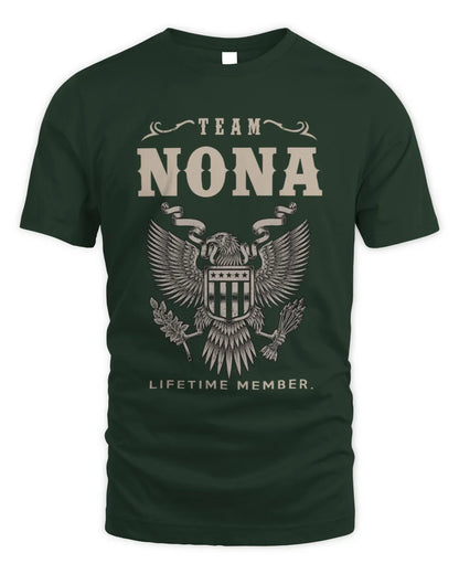 NONA TP06-K82 – Personalized Classic Style Apparel “Team NAME Lifetime Member” - Unisex Standard T-Shirt - Forest Green