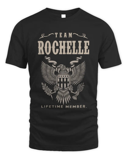 ROCHELLE TP06-K82 – Personalized Classic Style Apparel “Team NAME Lifetime Member” - Unisex Standard T-Shirt - Black