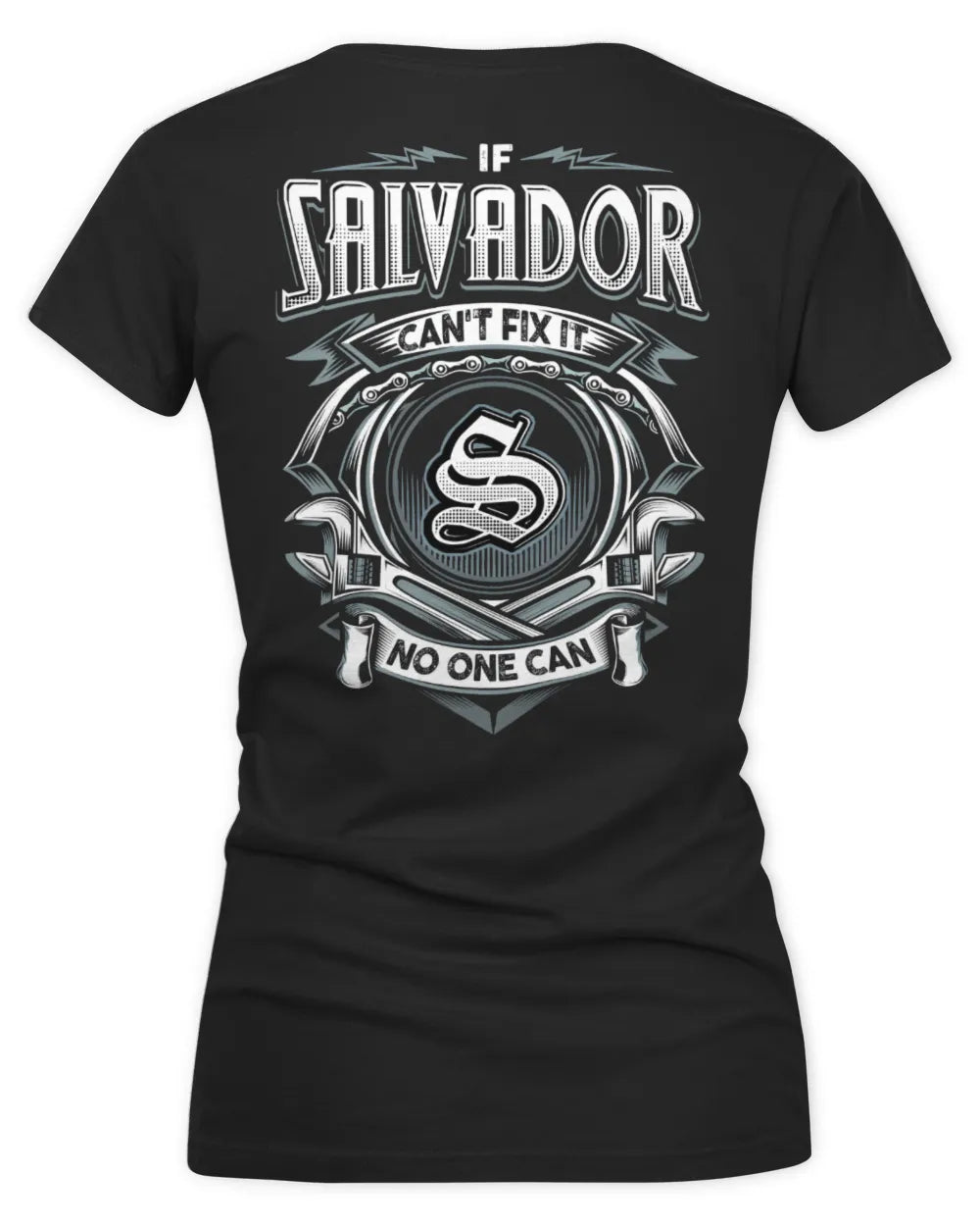 SALVADOR AP81-K4-626 - Personalized Ahmed Quote Apparel “If Ahmed Can't Fix It, No One Can” - Women's V-Neck T-Shirt - Black