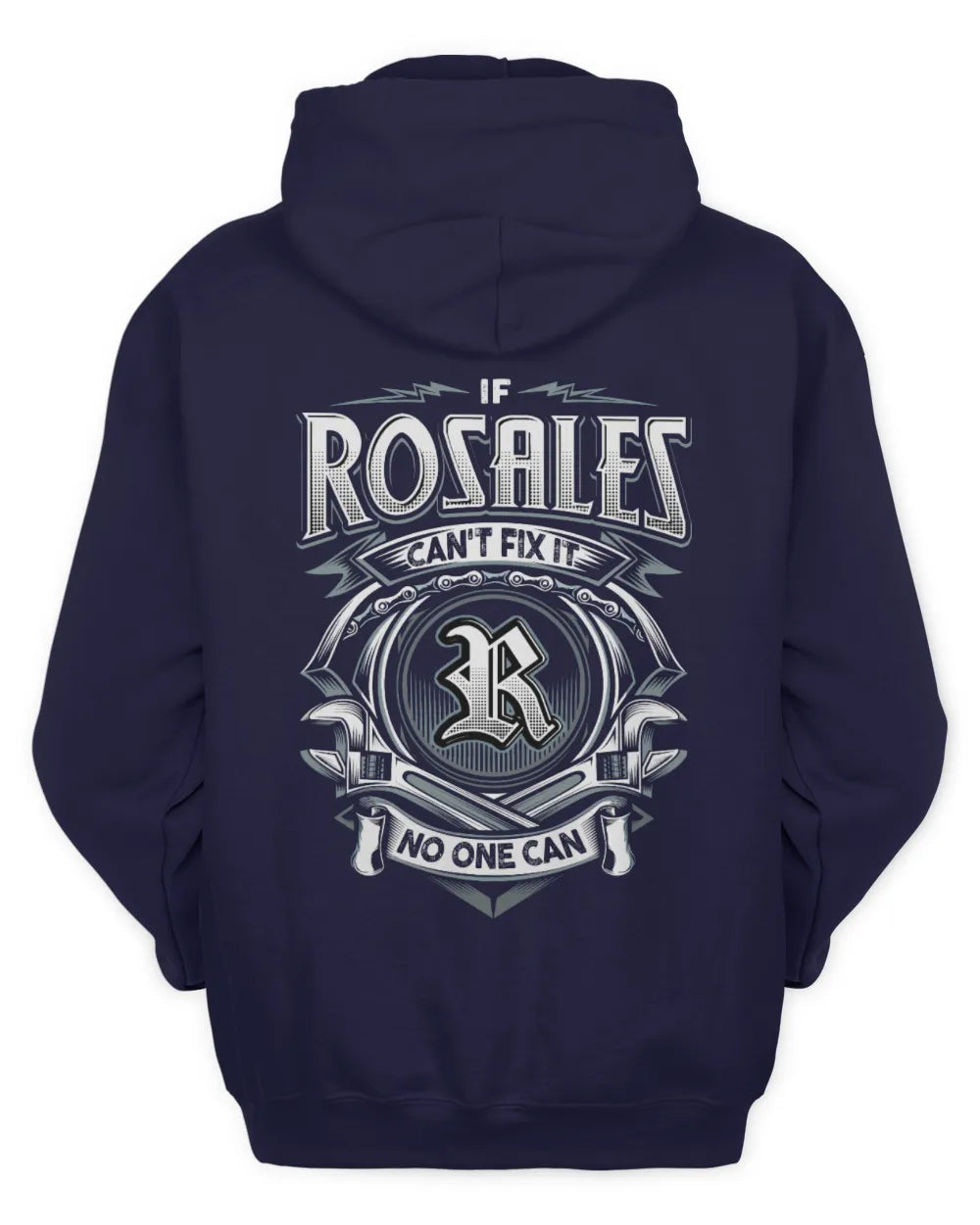 ROSALES AP81-K4-626 - Personalized Ahmed Quote Apparel “If Ahmed Can't Fix It, No One Can” - Unisex Hoodie - Navy