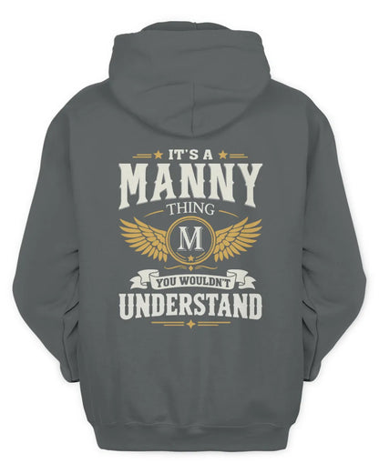 MANNY KT06-M008 It’s a [NAME] Thing – You Wouldn’t Understand | Personalized Vintage T-Shirt - Unisex Hoodie - Charcoal