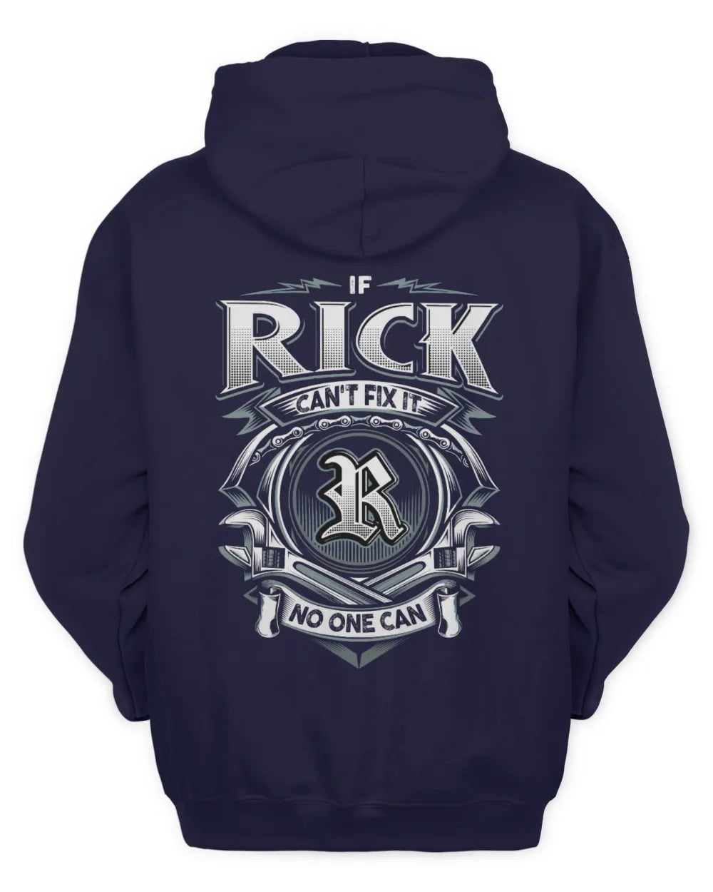 RICK AP81-K4-626 - Personalized Ahmed Quote Apparel “If Ahmed Can't Fix It, No One Can” - Unisex Hoodie - Navy