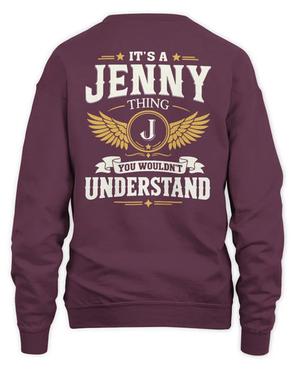 JENNY KT06-M008 It’s a [NAME] Thing – You Wouldn’t Understand | Personalized Vintage T-Shirt - Unisex Sweatshirt - Maroon
