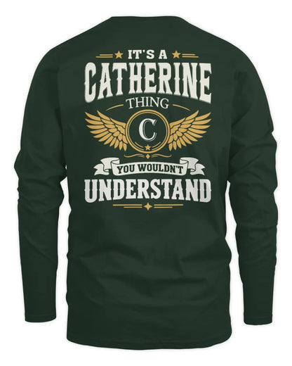 CATHERINE KT06-M008 It’s a [NAME] Thing – You Wouldn’t Understand | Personalized Vintage T-Shirt - Men's Long Sleeved T-Shirt - Forest Green