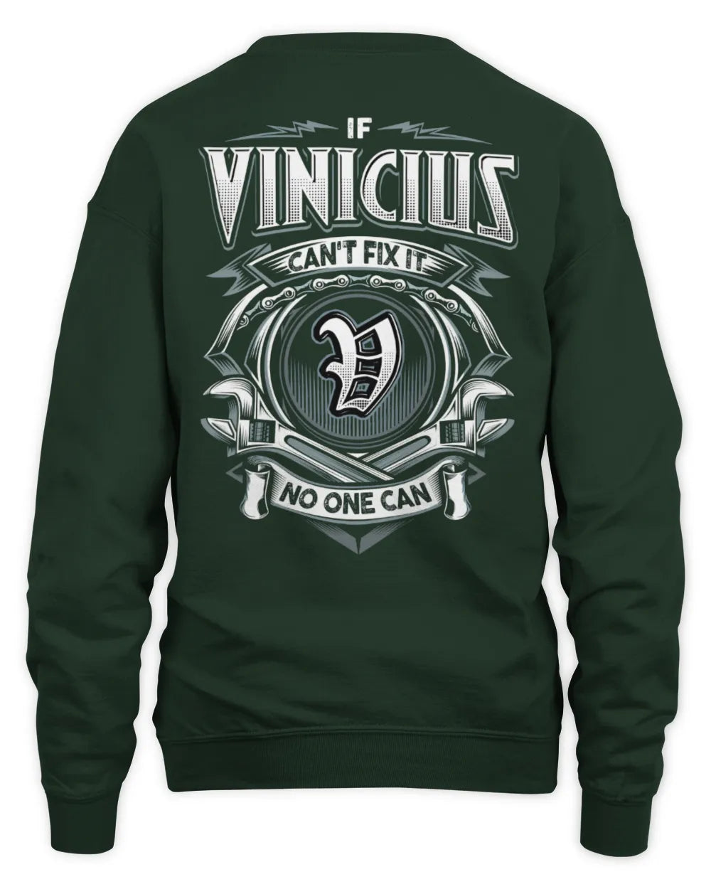 VINICIUS AP81-K4-626 - Personalized Ahmed Quote Apparel “If Ahmed Can't Fix It, No One Can” - Unisex Sweatshirt - Forest Green