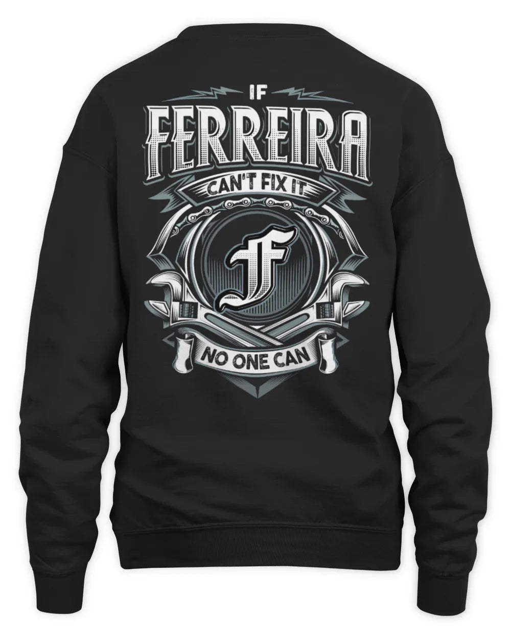 FERREIRA AP81-K4-626 - Personalized Ahmed Quote Apparel “If Ahmed Can't Fix It, No One Can” - Unisex Sweatshirt - Black