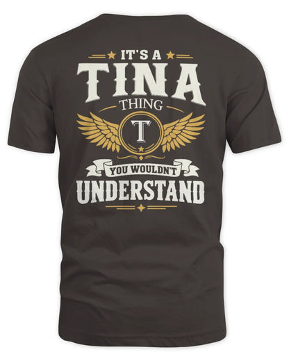 TINA KT06-M008 It’s a [NAME] Thing – You Wouldn’t Understand | Personalized Vintage T-Shirt - Unisex Standard T-Shirt - Dark Chocolate