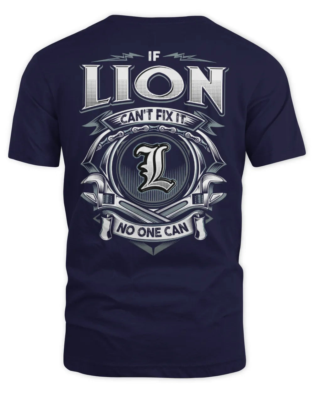 LION AP81-K4-626 - Personalized Ahmed Quote Apparel “If Ahmed Can't Fix It, No One Can” - Unisex Standard T-Shirt - Navy