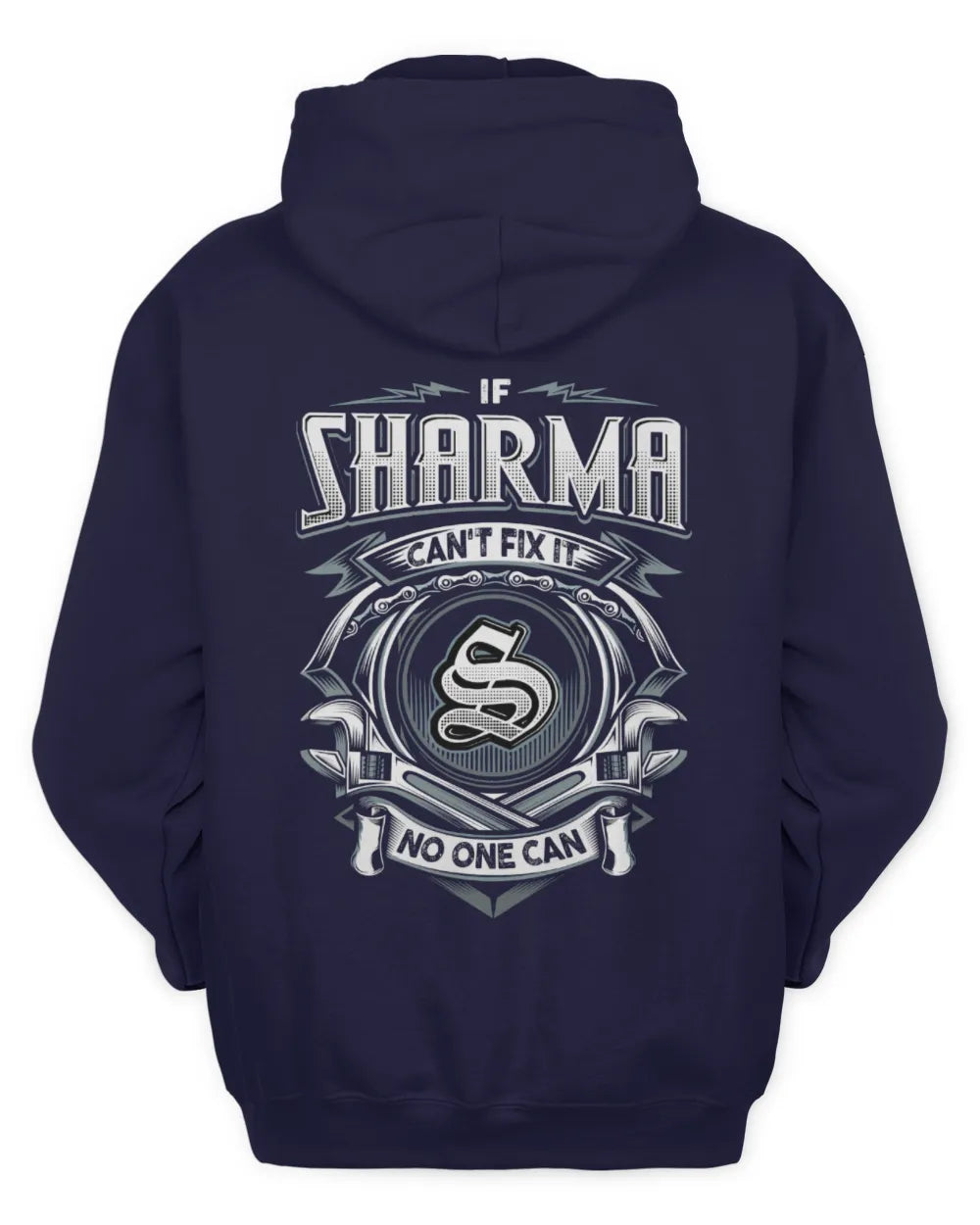 SHARMA AP81-K4-626 - Personalized Ahmed Quote Apparel “If Ahmed Can't Fix It, No One Can” - Unisex Hoodie - Navy